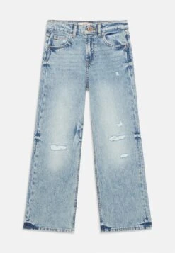 Guess JUNIOR - Straight Leg Jeans - Indigo Damaged Wash