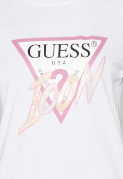 Guess Icon Tee - Print T-Shirt - Pure White -Guess Clothing Sale 3c6caa9f0ca0419286d9bbc1dd18dde7