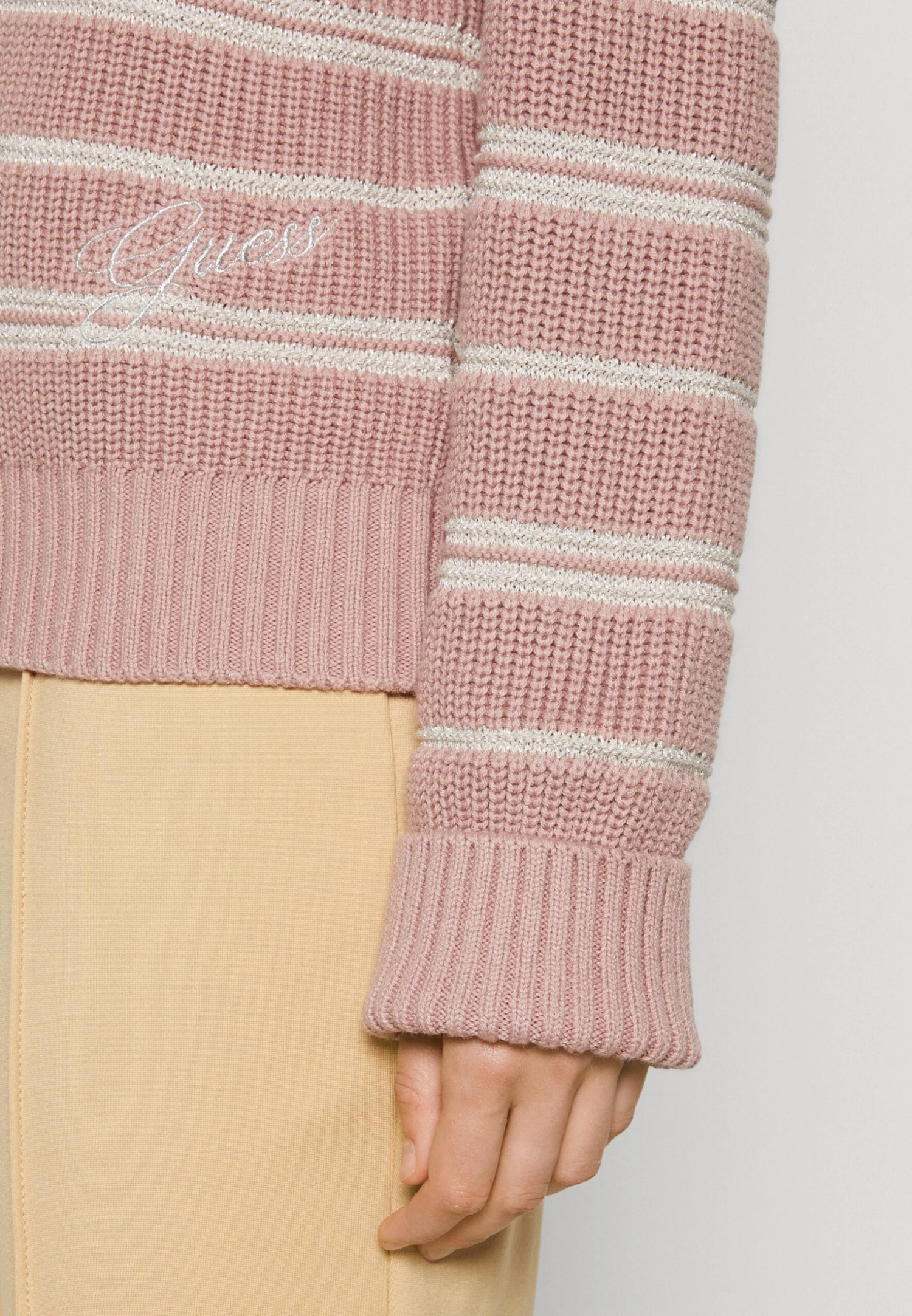 Guess Ls Striped Jewel Btn - Jumper - Rosy Violet And Blus 6 Guess Ls Striped Jewel Btn - Jumper - Rosy Violet And Blus - Image 6