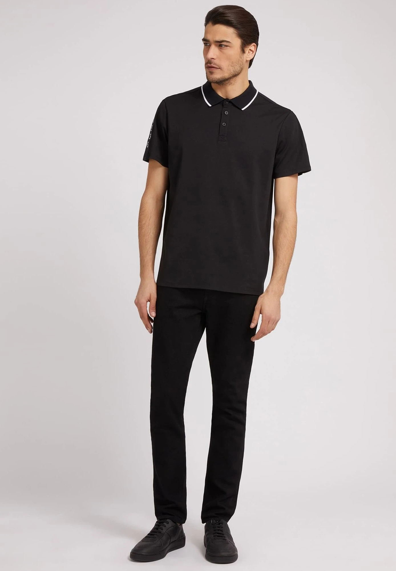 Guess Paul Tape - Polo Shirt - Schwarz 2 Guess Paul Tape - Polo Shirt - Schwarz - Image 2