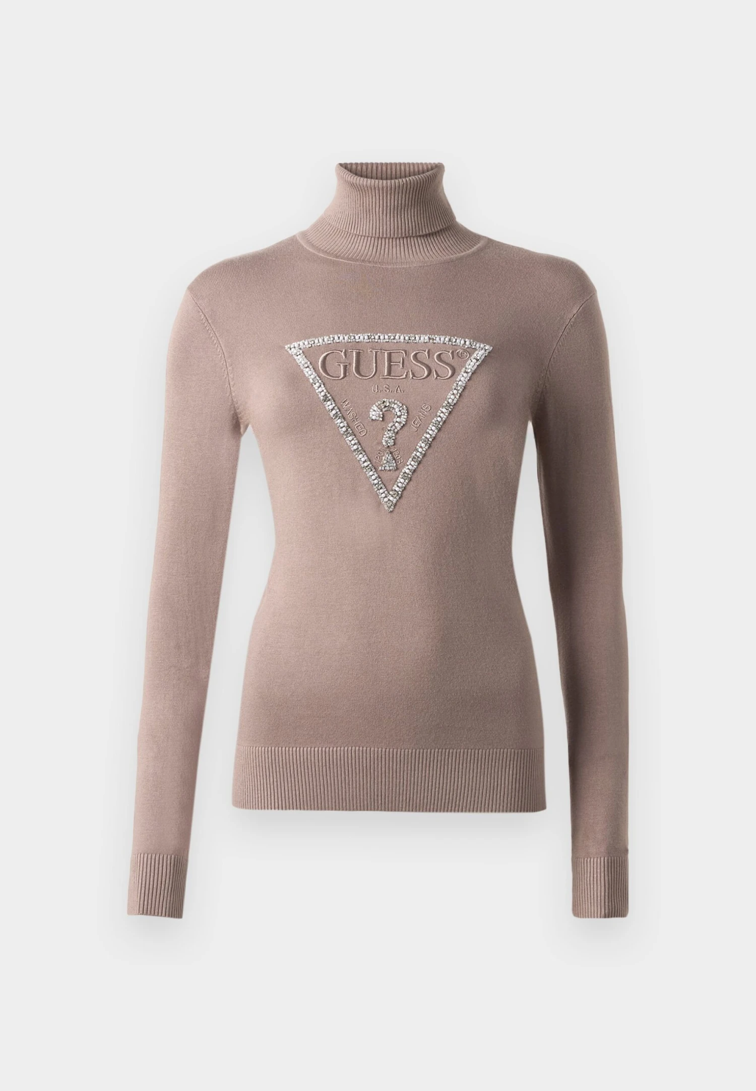 Guess MELANIE TRIANGLE LOGO - Jumper - Silk Taupe 5 Guess MELANIE TRIANGLE LOGO - Jumper - Silk Taupe - Image 5