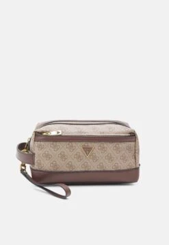 Guess Vezzola Smart Beauty Case Unisex - Wash Bag - Beige/Brown