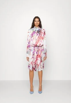 Clelia Dress - Day Dress - White/Red