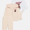 Guess BABY ACTIVE UNISEX SET - Long Sleeved Top - Sand Grain