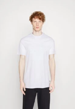 Guess Embossed Tee - Print T-Shirt - White