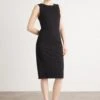 ZIP MIDI DRESS - Jersey Dress - Black