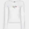 Aimee Classic Logo- Long Sleeved Top - Pure White Multi