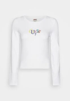 Aimee Classic Logo- Long Sleeved Top - Pure White Multi