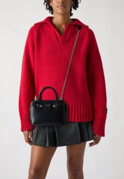 Guess LORELEI MINI SATCHEL - Handbag - Black