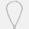 Guess Shiny Padlock - Necklace - Silver-Coloured