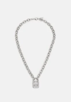 Guess Shiny Padlock - Necklace - Silver-Coloured