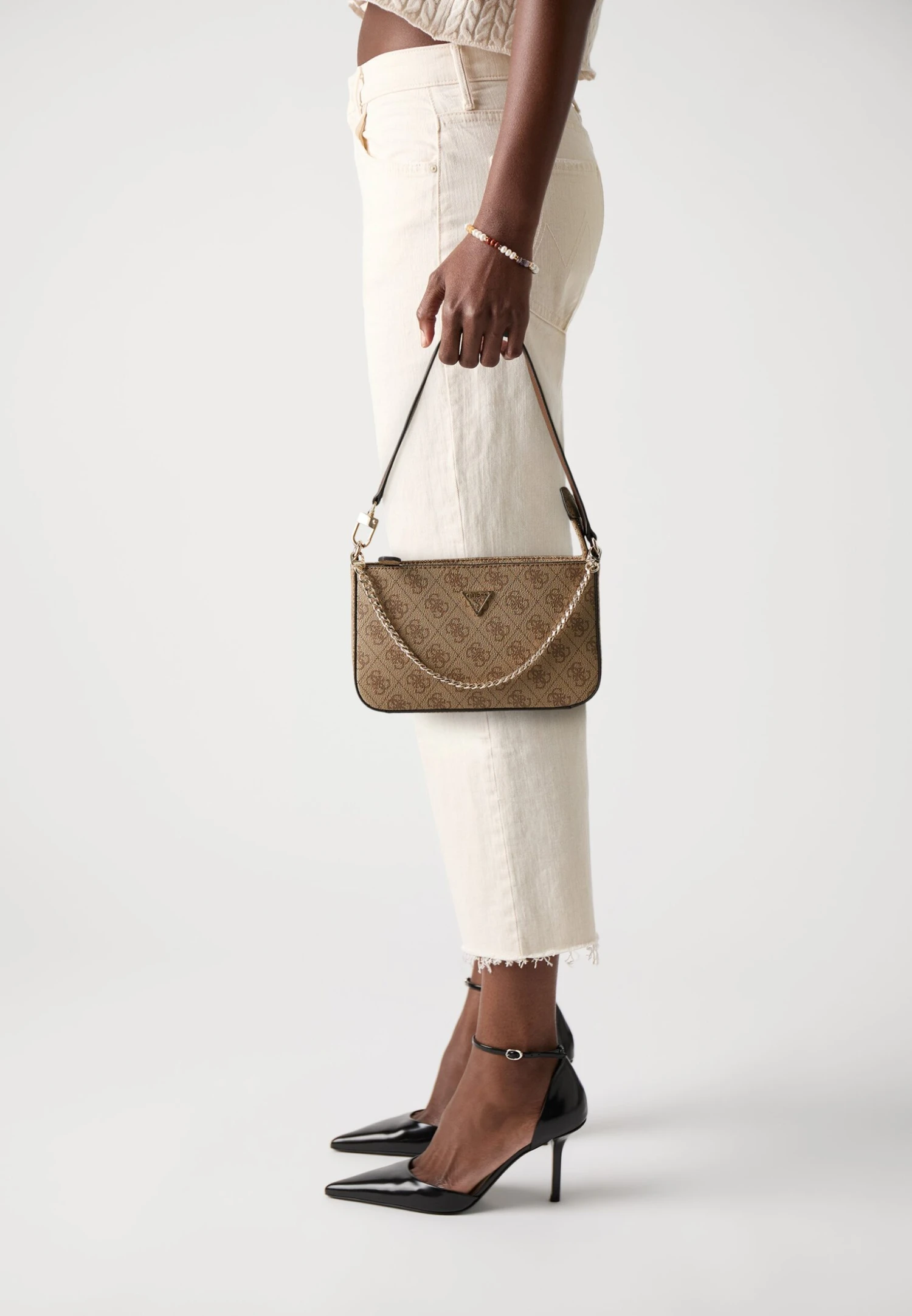 Guess NOELLE II MINI BAG - Handbag - Latte/brown 1 Guess NOELLE II MINI BAG - Handbag - Latte/brown