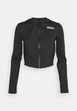 Guess Azalea Zip Active Solid - Long Sleeved Top - Jet Black -Guess Clothing Sale 45f9685a19bd4b459e66f7e442de1671