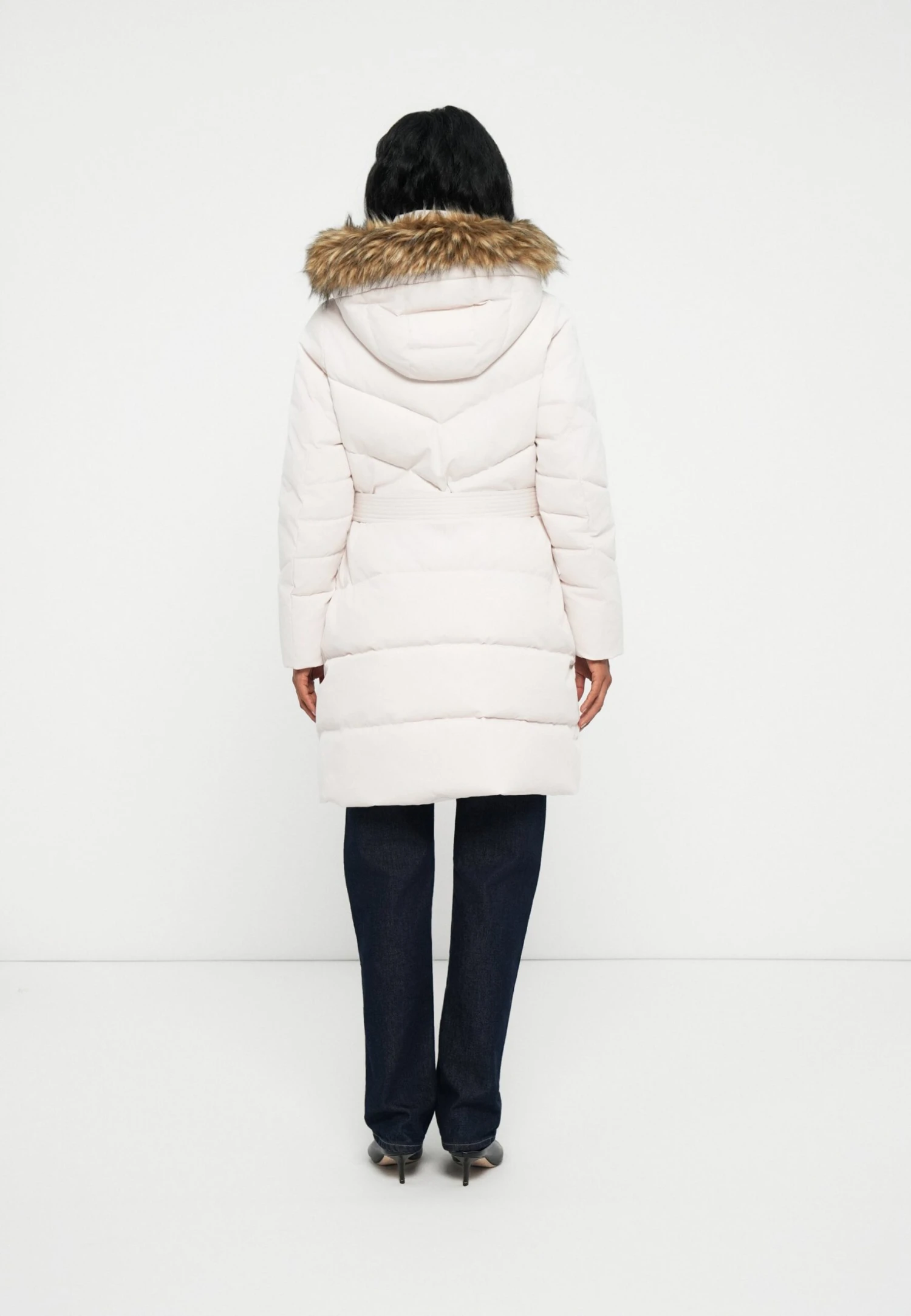 Guess FATEMA BELTED PUFFER - Winter Coat - Cream White 3 Guess FATEMA BELTED PUFFER - Winter Coat - Cream White - Image 3