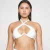 Guess Crossed Wire Bralette - Bikini Top - Pure White