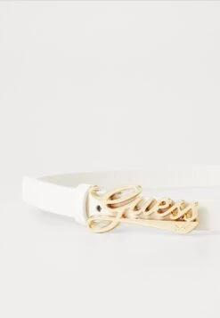 Guess BELT UNISEX - Belt - Cream White -Guess Clothing Sale 4b02c6416f734b2e9f4b43a927679f37