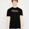 Guess Pride Wave Logo Tee - Print T-Shirt - Jet Black
