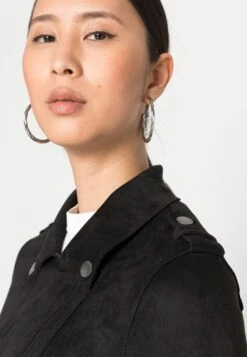 Guess Es Monica - Faux Leather Jacket - Jet Black -Guess Clothing Sale 4b86a5396e2741e6b983dccba4cbaf5f