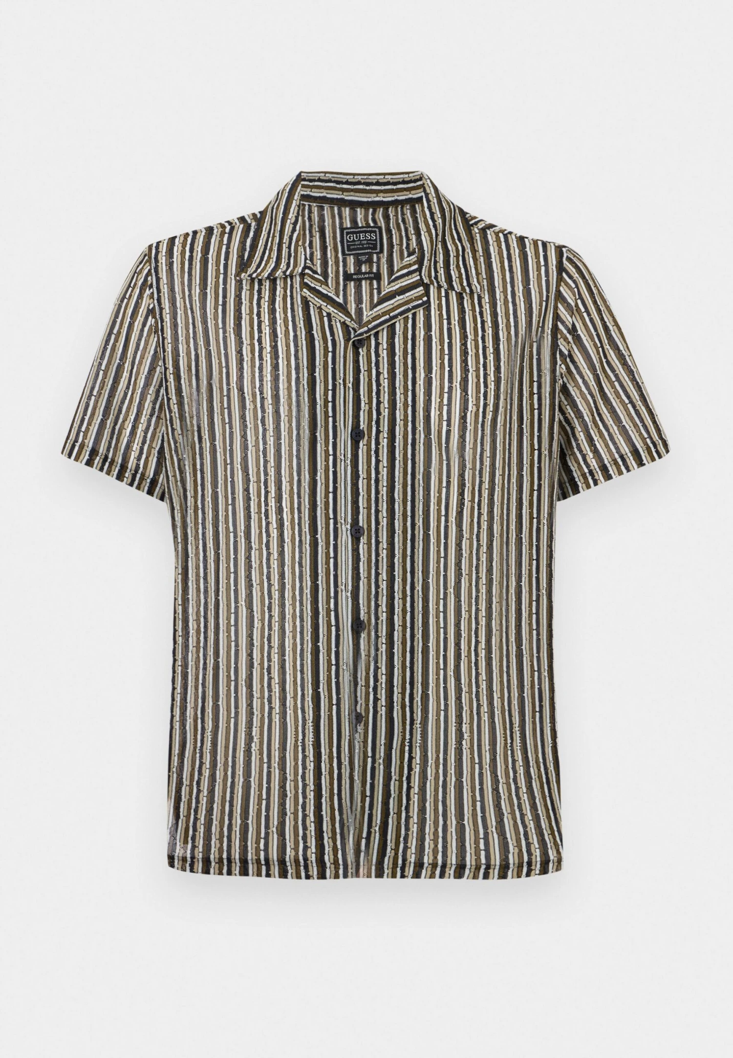 Guess WYATT STRIPE RESORT SHIRT - Shirt - Olive Morning 5 Guess WYATT STRIPE RESORT SHIRT - Shirt - Olive Morning - Image 5