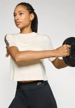 Guess BRITNEY CROP TEE - Print T-shirt - Ocean Salt -Guess Clothing Sale 4d91aa15809544549a2d2e959e359874