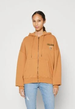 Go Washed Zip Up Hoodi - Zip-Up Sweatshirt - Tobacco Brown/Multi