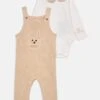 Guess BABY SET OVERALL - Long Sleeved Top - Beige
