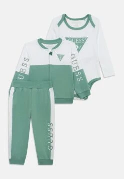 Guess BABY BODY PANTS UNISEX SET - Tracksuit - White Ground/green
