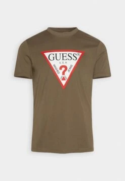 Guess Original Logo Tee - Print T-Shirt - Desert Green -Guess Clothing Sale 52bc2e80ed35406094b970bec6128903