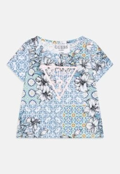 Guess Toddler - Print T-Shirt - Yellow/Blue Tiles