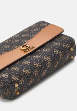 Guess Nell Logo Xbody Flap - Handbag - Brown -Guess Clothing Sale 54f283cdc2ca4feea900ffcf9ad314c8