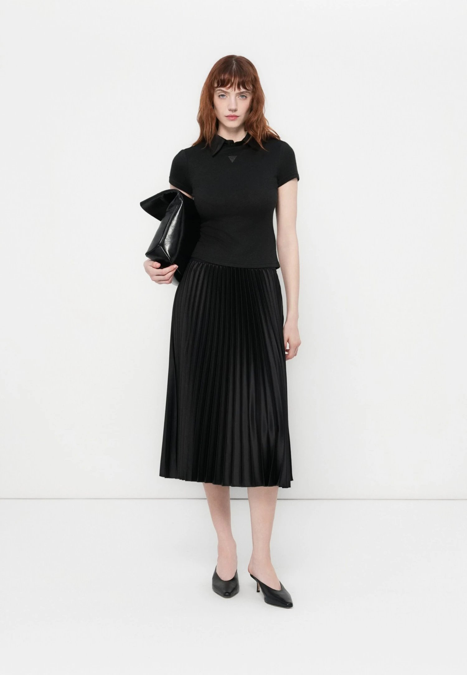 Guess ANITA MOCK - Basic T-shirt - Jet Black Heather 2 Guess ANITA MOCK - Basic T-shirt - Jet Black Heather - Image 2