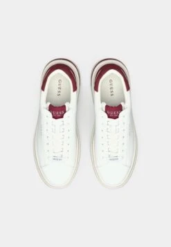 Guess ELBA - Trainers - White/burgundy -Guess Clothing Sale 55a0b02aacd14557b030216291004410