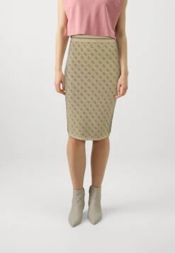 Guess LISE SKIRT - Pencil Skirt - Coffee/travertin