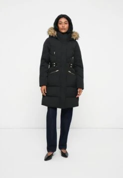Guess FATEMA BELTED PUFFER - Winter Coat - Jet Black