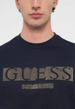 Guess LOGO FLOCK TEE - Long Sleeved Top - Smart Blue 14 Guess LOGO FLOCK TEE - Long Sleeved Top - Smart Blue -Guess Clothing Sale 56893ea0b25d45a6a765c0a6eca11657