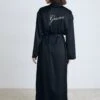Guess STRASS LOGO LONG KIMONO - Dressing Gown - Jet Black