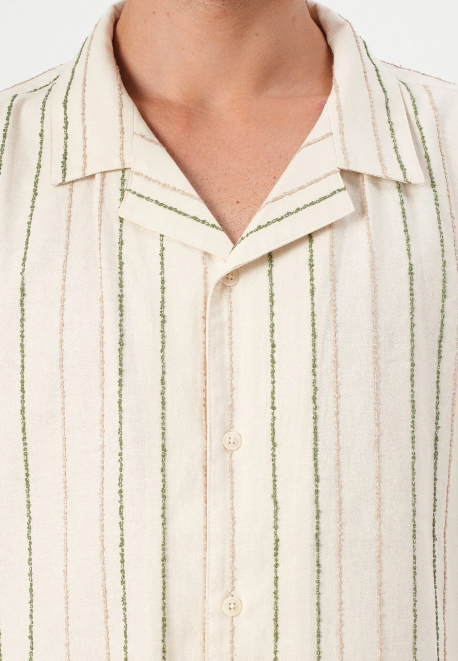 Guess COOPER STRIPE - Shirt - Pearl White 6 Guess COOPER STRIPE - Shirt - Pearl White - Image 6