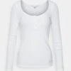 Guess Karlee Henley- Long Sleeved Top - Pure White