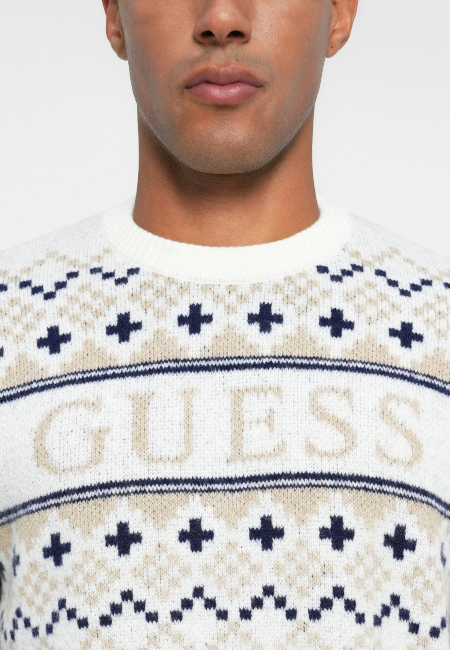 Guess JACQUARD - Jumper - Cream White 6 Guess JACQUARD - Jumper - Cream White - Image 6