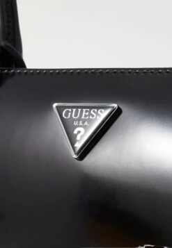 Guess ARNELA SHOULDER SATCHEL - Handbag - Black -Guess Clothing Sale 59a6182feb59432aaf83b195a5150f33