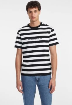 STRIPED - Print T-shirt - Mehrfarbig Schwarz