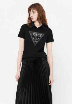 Guess TRIANGLE TEE - Print T-shirt - Jet Black -Guess Clothing Sale 59f4d4dc560f44b38f715112e3a3110c