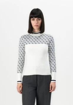 Guess MOCK NECK AUBREY - Jumper - Cream/blue