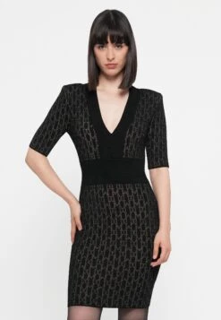 BILLIE V NECK DRESS - Jumper Dress - Black -Guess Clothing Sale 5bbc5ef3af7a49fa8db849f702883314