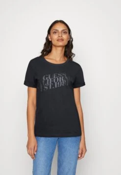 Guess Aurelia Tee - Print T-Shirt - Jet Black