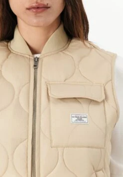 QUILTED PUFFER - Waistcoat - Safari Tan -Guess Clothing Sale 5c750f7a52664c339fc0875b2106e6fb