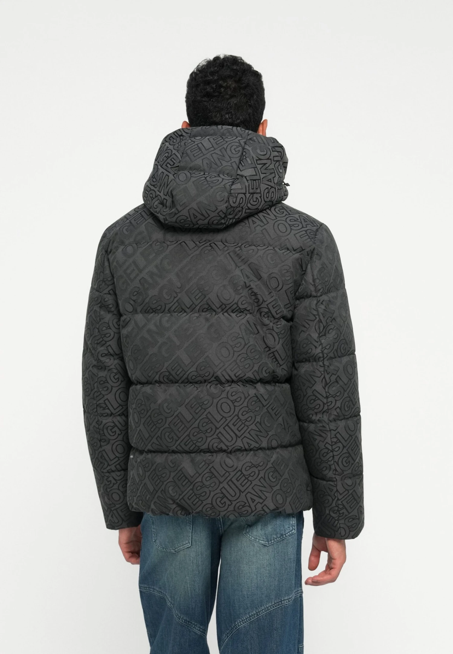 Guess ALL OVER LOGO JACKET - Winter Jacket - Black 3 Guess ALL OVER LOGO JACKET - Winter Jacket - Black - Image 3