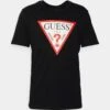 Guess Original Logo Tee - Print T-Shirt - Jet Black