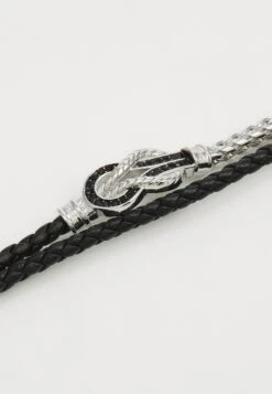 Guess SAILOR KNOT UNISEX - Bracelet - Silver-coloured/black -Guess Clothing Sale 5e10c04b450f473e8c1414bafaeb3323