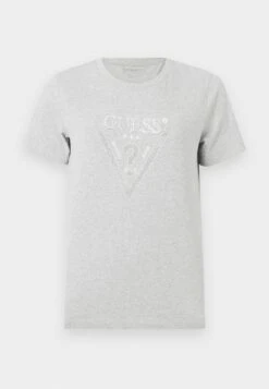 Guess TRIANGLE TEE - Print T-shirt - Light Melange Grey -Guess Clothing Sale 5e484da38f0140afa4809614c561f422 2